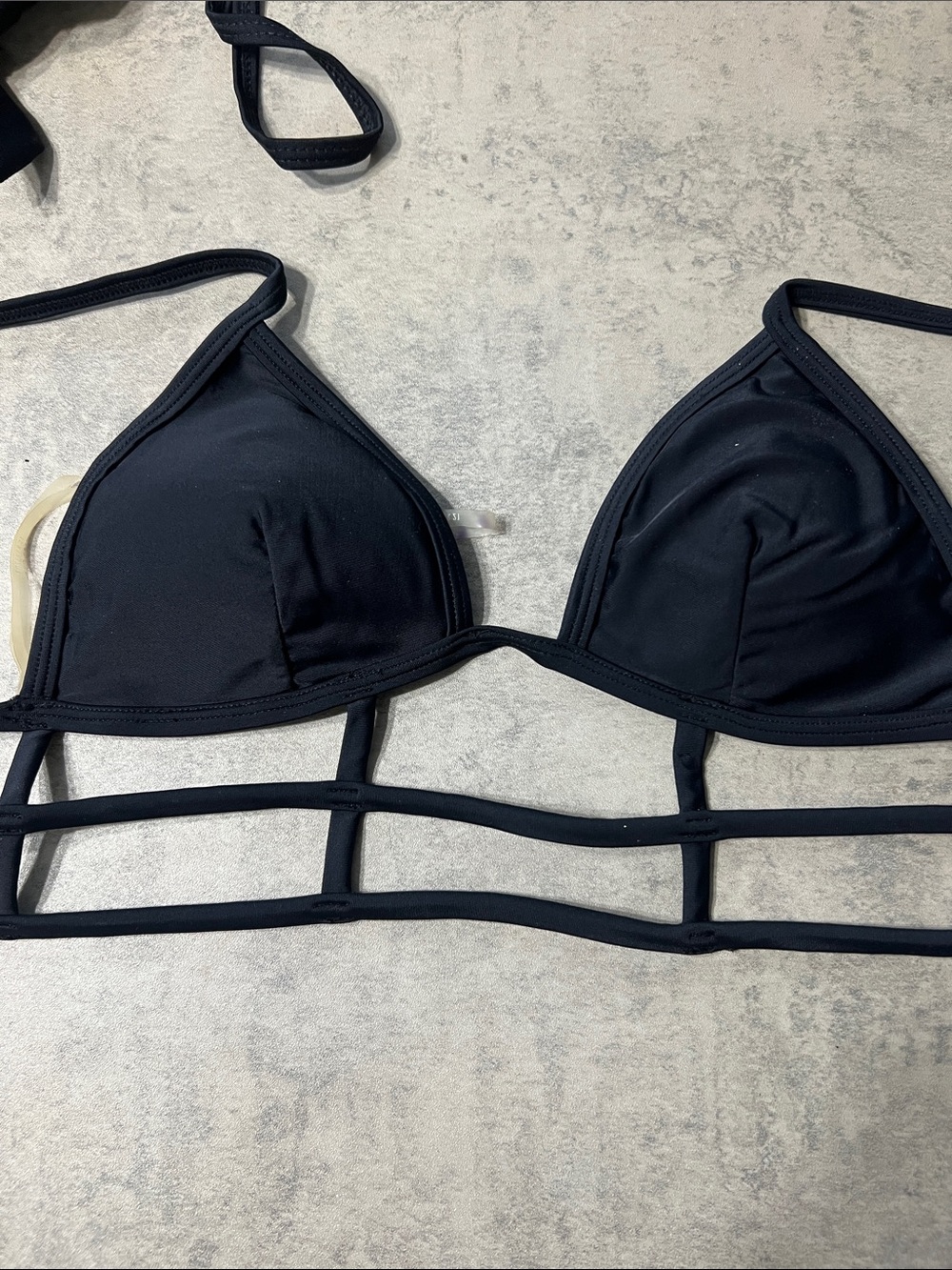 Forever 21 Black Strappy Triangle Bandeau Bralette